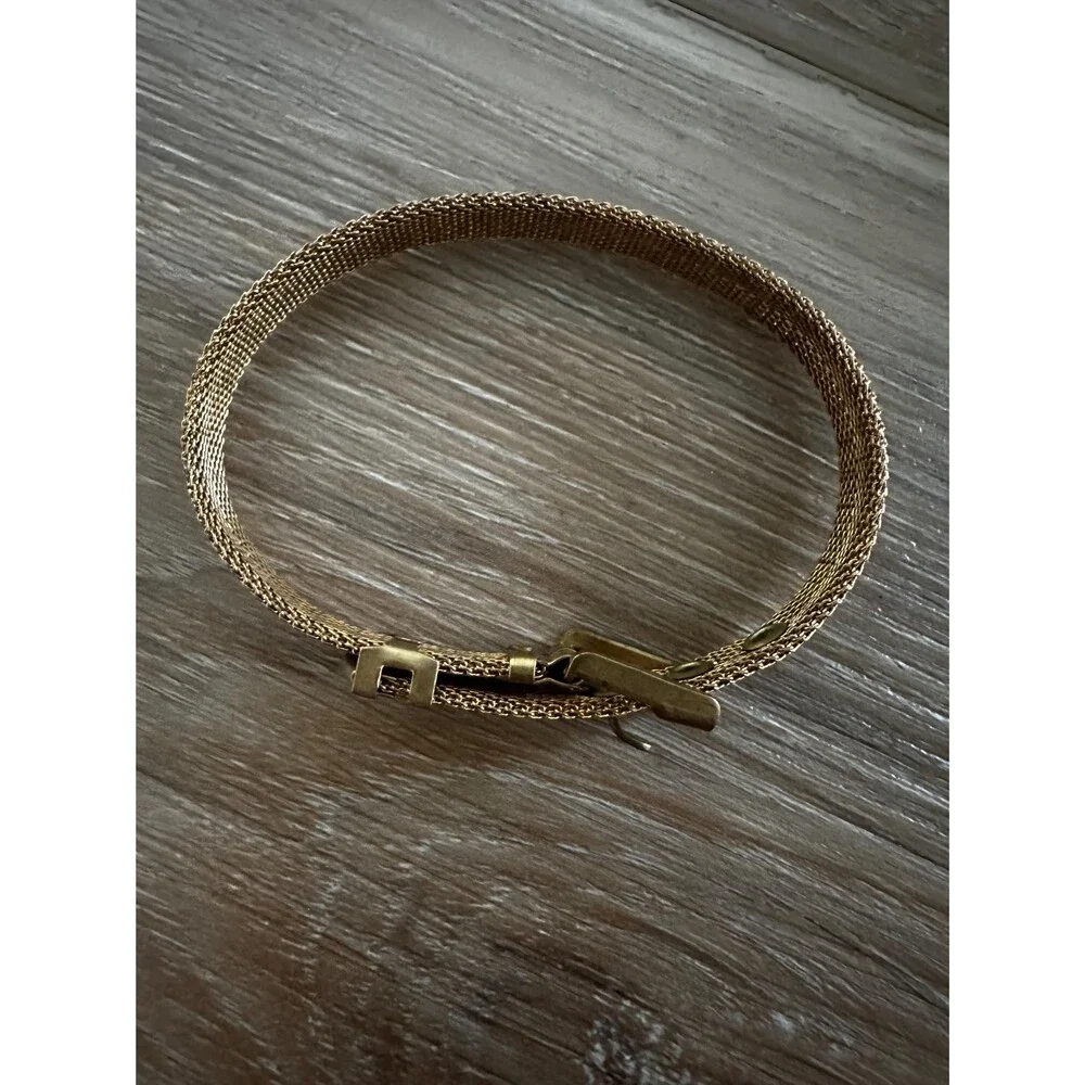 Vintage Brass Mesh Belt Bracelet